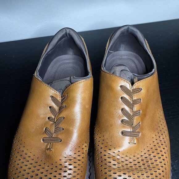 Cole Haan ZeroGrand 2.0 C25351 Mens Shoes size 11 Brown Oxford Lined Laser - Picture 4 of 11